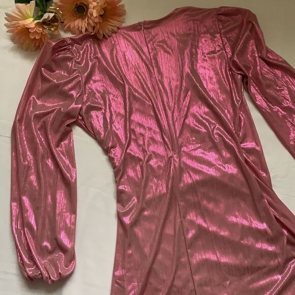 𝅺🔥SEXY V Neck Bodycon Long Sleeve Sparkly Dress🔥 - Picture 14 of 15